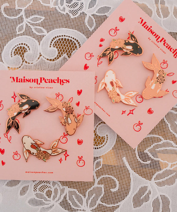 Always Together Koi Fish Pin Trio Set for Friends