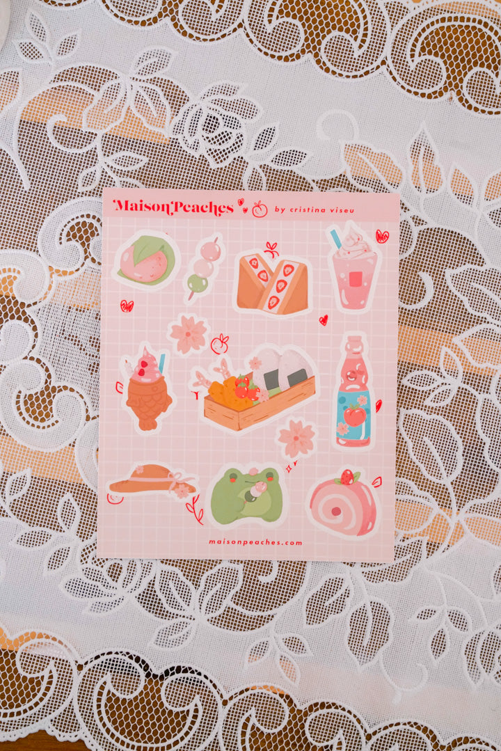 Sakura Planner Stickers, Hanami Deco Stickers, Cherry Blossom Deco  Planner Sticker Kit, Spring Seasonal Planner Stickers, ColibriCharms